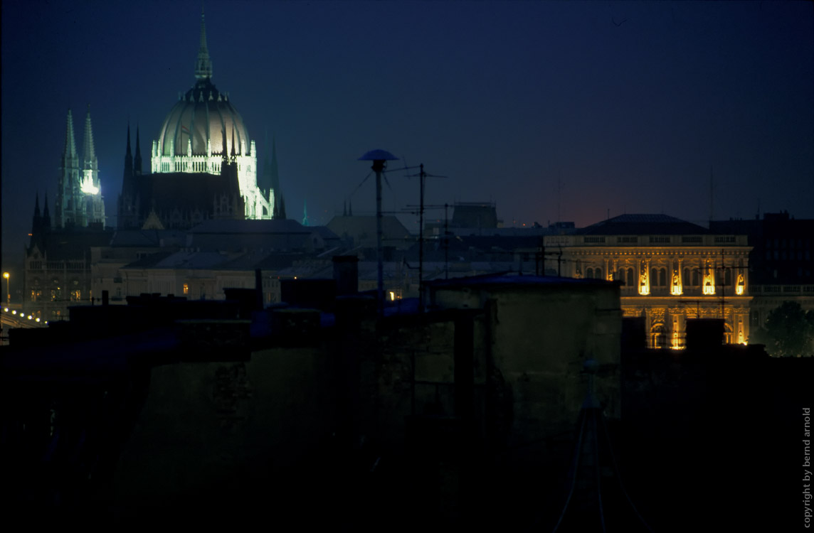 Budapest Parlament Nacht Skyline