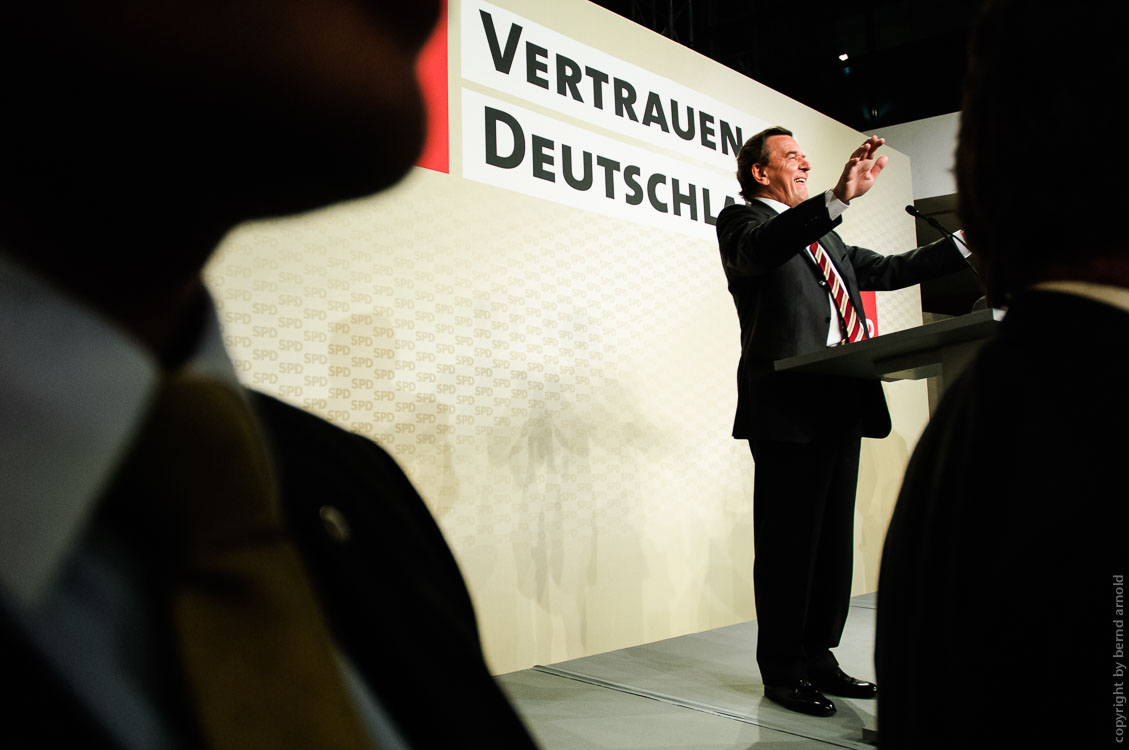 SPD Gerhard Schröder der Verlierer - Fotografie und Fotojournalismus