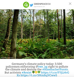 Twitter - Climate Protection and Hambach Forest