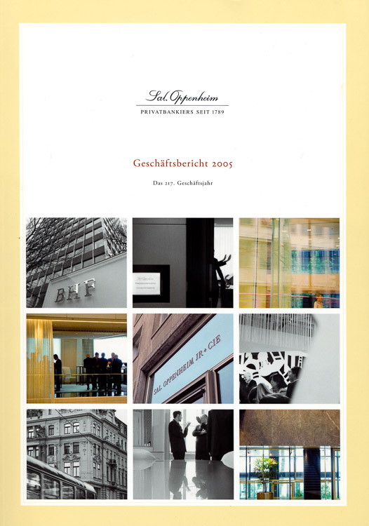 Sal Oppenheim Annual Report 2005 - Cover