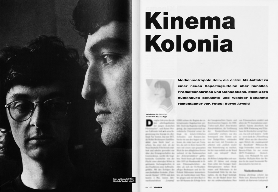 Publikation in Kölner Illustrierte - Portrait Fosco und Donatello Dubini